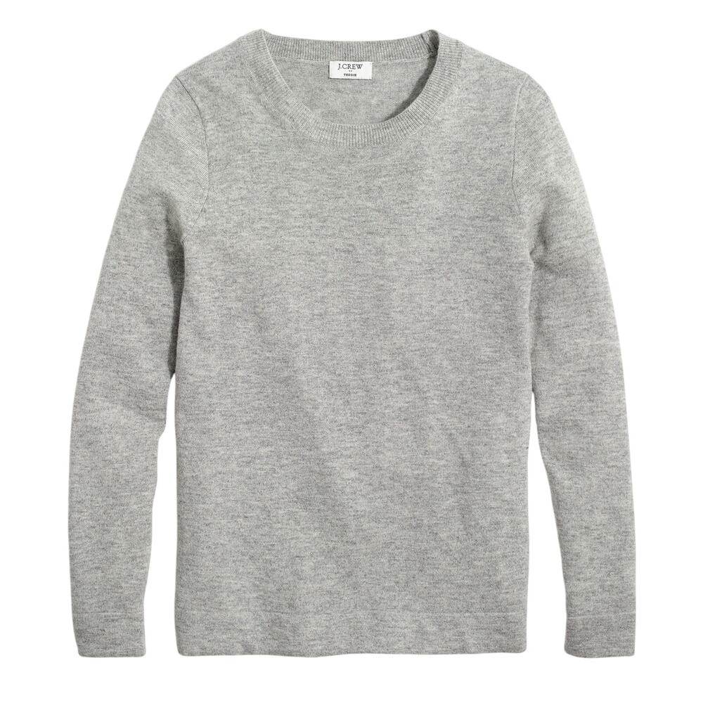 J.Crew Teddie Gray Merino Wool Cotton Blend Sweater M